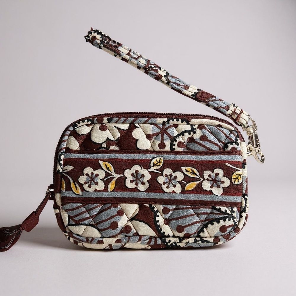 Vera Bradley Small Wristlet Clutch- Slate Blooms